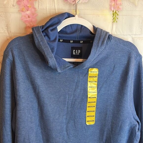 GAP BLUE MEDIUM PULLOVER HOODIE NWT - Picture 3 of 10